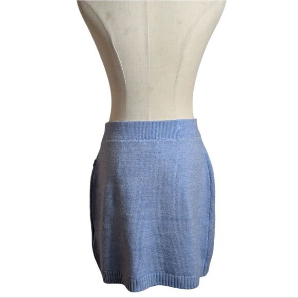 Free PeopleViola Knit Periwinkle Mini Skirt NWT - Picture 6 of 9